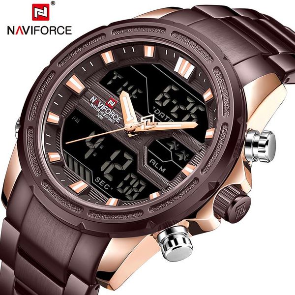 wristwatches naviforce watches mens brand luxury watch men quartz casual led analog digital electronic military relogio masculino, Slivery;brown
wristwatches naviforce watches mens brand luxury watch men quartz casual led analog digital electronic military relogio masculino, Slivery;brown