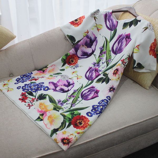 two piece dress feminine summer runway fashion short sleeve floral impression loose dress casual elegant lady vacation dressed ulr9, White
two piece dress feminine summer runway fashion short sleeve floral impression loose dress casual elegant lady vacation dressed ulr9, White