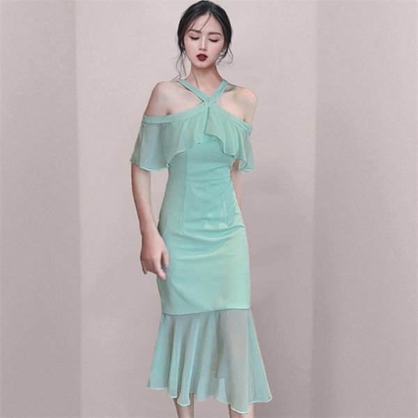 halter chiffon ruffles patchwork bodycon mermaid dress women vintage sleeveless off shoulder elegant vestidos female 210519, Black;gray
halter chiffon ruffles patchwork bodycon mermaid dress women vintage sleeveless off shoulder elegant vestidos female 210519, Black;gray