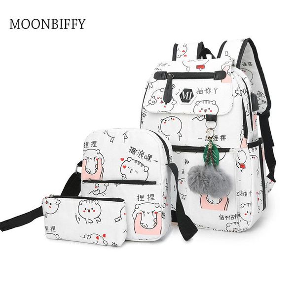 backpack 2021 usb charging canvas 3 pcs/set women school backpacks schoolbag for teenagers man student book bag boys satchel
backpack 2021 usb charging canvas 3 pcs/set women school backpacks schoolbag for teenagers man student book bag boys satchel