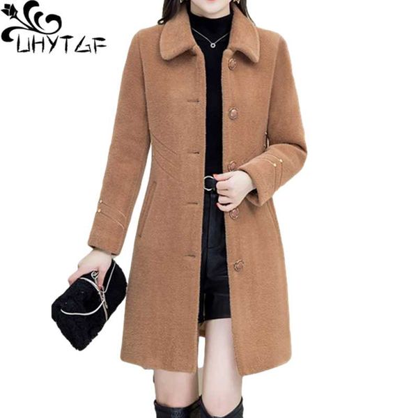 women's wool & blends uhytgf jacket quality mink fleece autumn winter woolen coat fashion single-breasted casual warm outerwear plus si, Black
women's wool & blends uhytgf jacket quality mink fleece autumn winter woolen coat fashion single-breasted casual warm outerwear plus si, Black