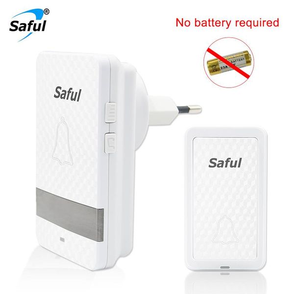 doorbells saful self-powered waterproof wireless doorbell long distance white no battery 1 outdoor push button +1 indoor receiver
doorbells saful self-powered waterproof wireless doorbell long distance white no battery 1 outdoor push button +1 indoor receiver