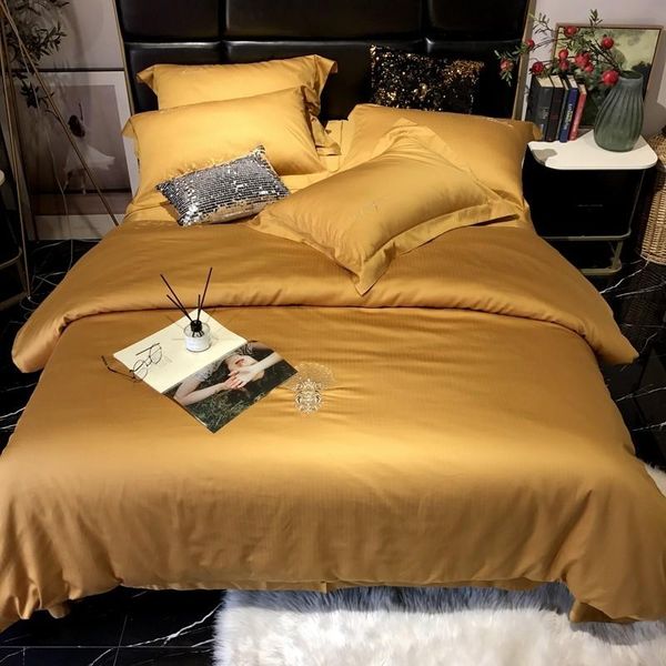 4pcs duvet cover set king size 100% cotton bedding bright gold1 1flat sheet 2pillowcases soft breathable sets
4pcs duvet cover set king size 100% cotton bedding bright gold1 1flat sheet 2pillowcases soft breathable sets