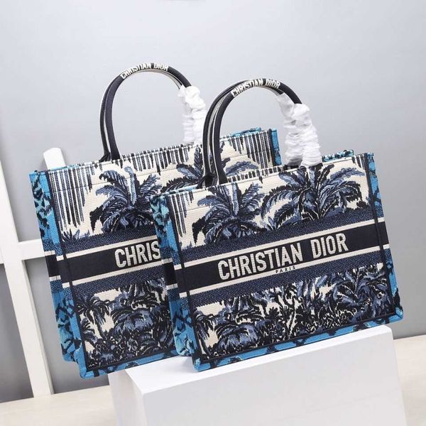 book tote 2021 new palm tree embroidery shopping bag zly