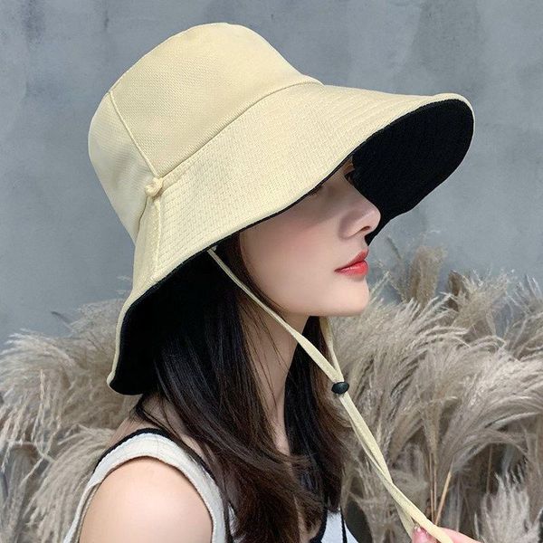 wide brim hats women summer fisherman's cap solid color double sided sunscreen with wind rope anti uv big bucket hat c188, Blue;gray
wide brim hats women summer fisherman's cap solid color double sided sunscreen with wind rope anti uv big bucket hat c188, Blue;gray