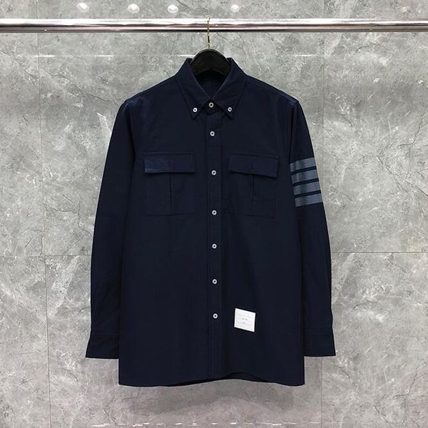 shirt fashion tb thom brand shirts men loose blue sleeve casual long shirt turn down collar oxford striped men's clothing, White;black
shirt fashion tb thom brand shirts men loose blue sleeve casual long shirt turn down collar oxford striped men's clothing, White;black
