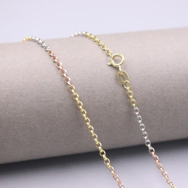 chains au750 real 18k multi-tone gold chain neckalce for women female 2.0mm rolo link choker necklace 24'l gift, Silver
chains au750 real 18k multi-tone gold chain neckalce for women female 2.0mm rolo link choker necklace 24'l gift, Silver