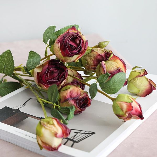 decorative flowers & wreaths 1 bouquet distressed cream rose artificial flower for home floral arrangement wedding layout decoration
decorative flowers & wreaths 1 bouquet distressed cream rose artificial flower for home floral arrangement wedding layout decoration