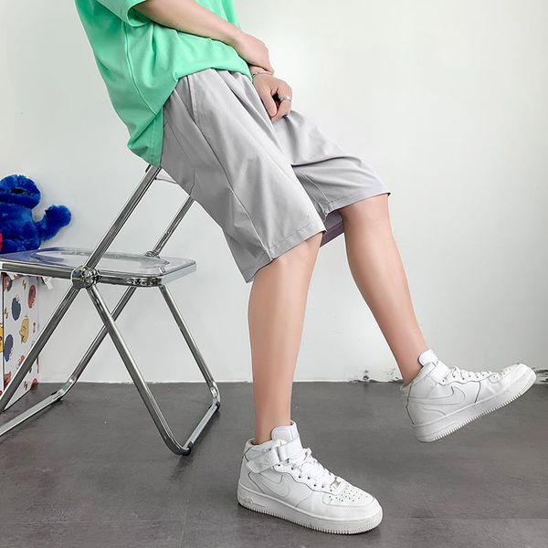 men's shorts ice silk summer thin pants wear work clothes casual five all over the beach sports loose, White;black
men's shorts ice silk summer thin pants wear work clothes casual five all over the beach sports loose, White;black