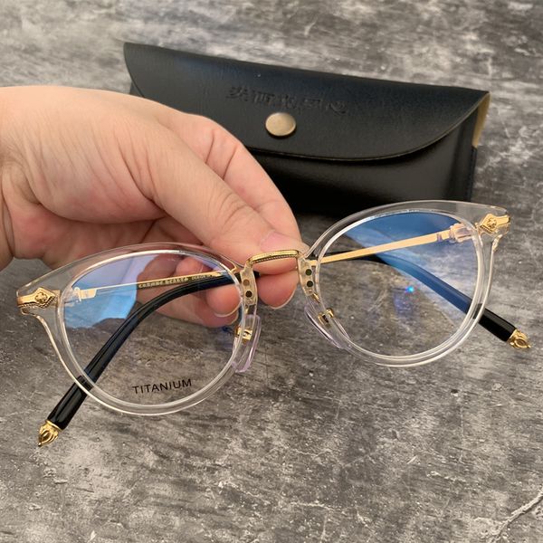 designer sunglasses krosin pure titanium spectacle frame fanx ultra light transparent glasses, flat lens frame, round glasses, White;black
designer sunglasses krosin pure titanium spectacle frame fanx ultra light transparent glasses, flat lens frame, round glasses, White;black