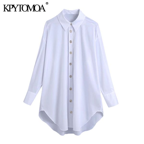 women fashion with buttons oversized blouses vintage lapel collar long cuffed sleeve female shirts chic 210416, White
women fashion with buttons oversized blouses vintage lapel collar long cuffed sleeve female shirts chic 210416, White