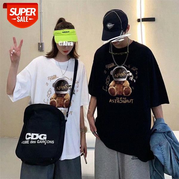 round neck black casual pullover loose anime couple t-shirt youth short sleeve #kr9l, White;black
round neck black casual pullover loose anime couple t-shirt youth short sleeve #kr9l, White;black