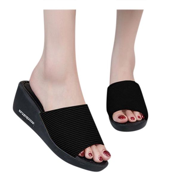 slippers solid color platform and sandals women's fashion casual wedges platforms beach shoes 2021, Black
slippers solid color platform and sandals women's fashion casual wedges platforms beach shoes 2021, Black