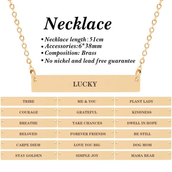 pendant necklaces inspirational letters engraved horizontal necklace golden punk statement jewelry party accessories, Silver
pendant necklaces inspirational letters engraved horizontal necklace golden punk statement jewelry party accessories, Silver