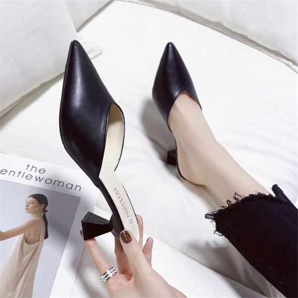 sandals women summer shoes pointed toe pu square heel high heels muller slippers fashion patchwork shallow ladies u87u, Black
sandals women summer shoes pointed toe pu square heel high heels muller slippers fashion patchwork shallow ladies u87u, Black