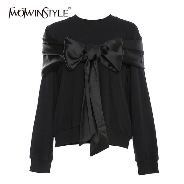 patchwork bowknot chic sweatshirt for women o neck long sleeve casual black pullovers female fall fashion 210524
patchwork bowknot chic sweatshirt for women o neck long sleeve casual black pullovers female fall fashion 210524