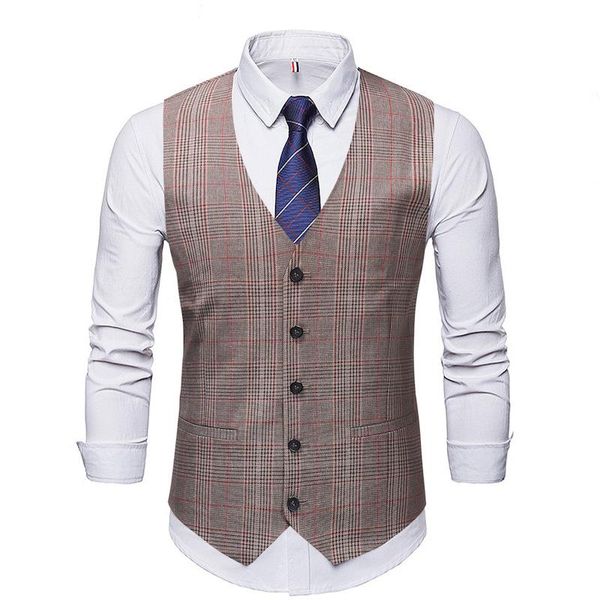 men's vests gentleman suit single-breasted vest personality plaid business professional wear wedding waistcoat weste, Black;white
men's vests gentleman suit single-breasted vest personality plaid business professional wear wedding waistcoat weste, Black;white