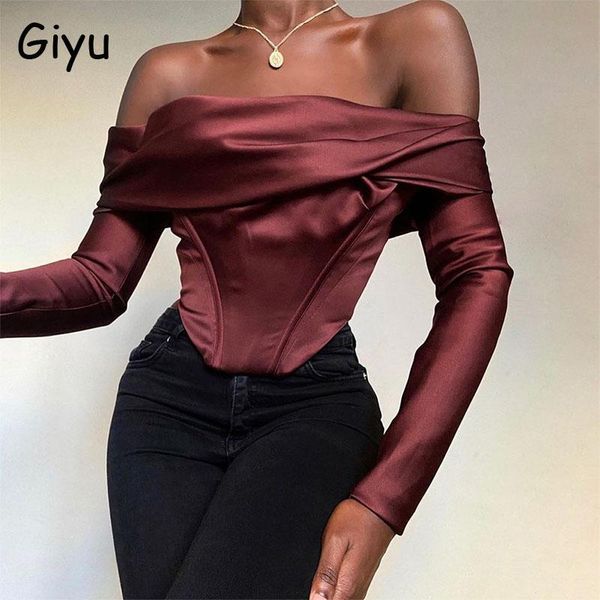 giyu satin blouse women club party blusas vintage elegant crop slash neck backless long sleeve shirt chemise femme women's blo, White
giyu satin blouse women club party blusas vintage elegant crop slash neck backless long sleeve shirt chemise femme women's blo, White