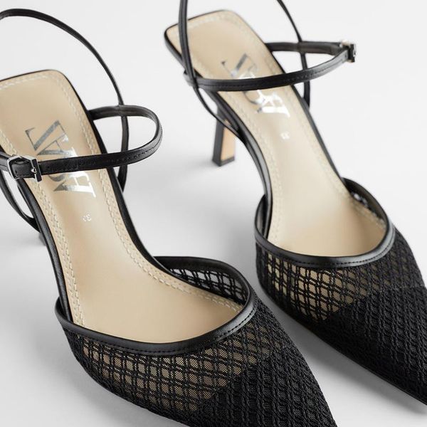 sandals 2021 fine heel pointed toe mesh slingback for women party shoes elegant pumps comfy, Black
sandals 2021 fine heel pointed toe mesh slingback for women party shoes elegant pumps comfy, Black