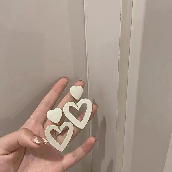 stud summer milky white love pendant earrings exaggerated hollow fashion simple holiday tide women, Golden;silver
stud summer milky white love pendant earrings exaggerated hollow fashion simple holiday tide women, Golden;silver