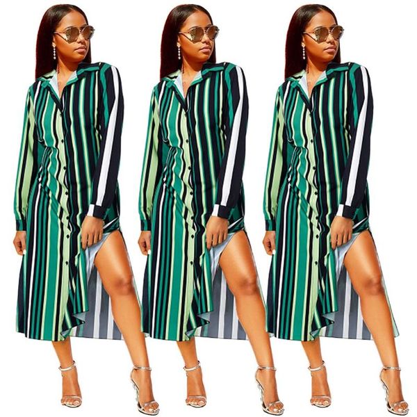 casual dresses women's dress fashion causal turn-down collar green striped color patchwork european and american style for ladies, Black;gray
casual dresses women's dress fashion causal turn-down collar green striped color patchwork european and american style for ladies, Black;gray