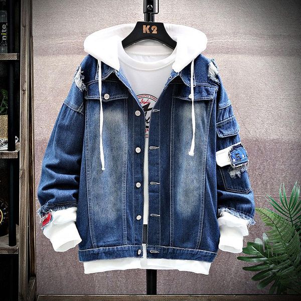 men's jackets men 2021 autumn and winter fleece retro blue denim hooded jacket slim button personality fashion, Black;brown
men's jackets men 2021 autumn and winter fleece retro blue denim hooded jacket slim button personality fashion, Black;brown