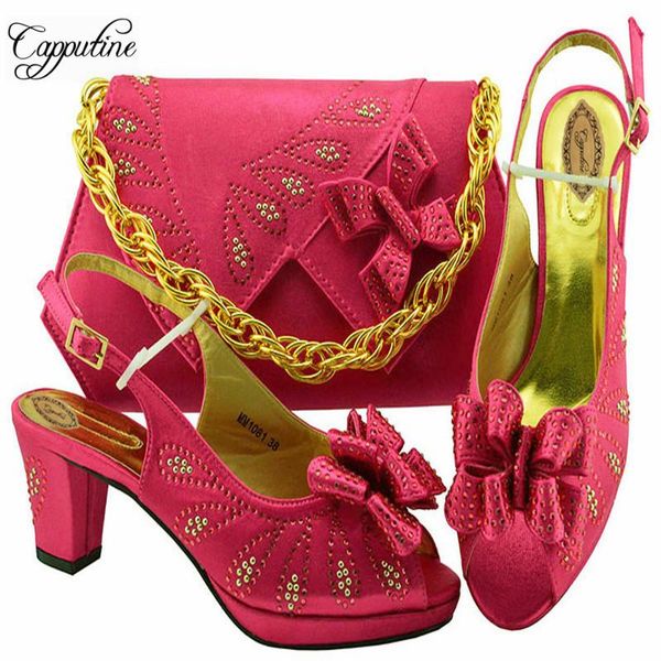capputine nigerian style rhinestone woman shoes and bags set african pumps 6.5cm bag for party dress 8colors stock, Black
capputine nigerian style rhinestone woman shoes and bags set african pumps 6.5cm bag for party dress 8colors stock, Black