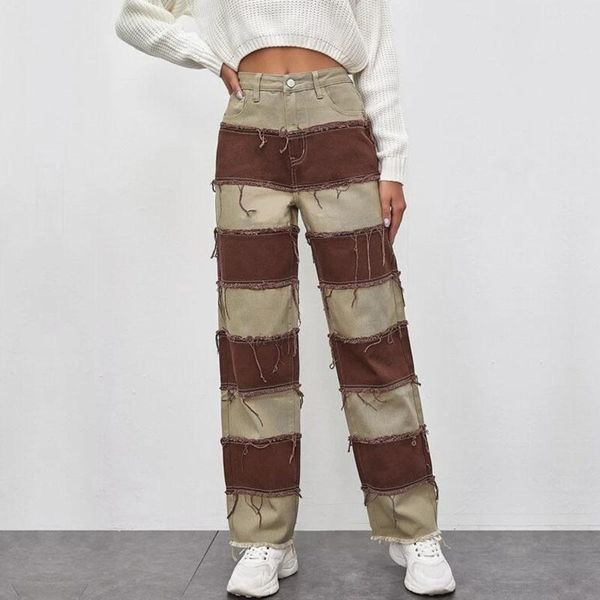 women's jeans women 2022 cowboy striped patchwork high waist pockets straight trousers loose hip hop denim streetwear d8, Blue
women's jeans women 2022 cowboy striped patchwork high waist pockets straight trousers loose hip hop denim streetwear d8, Blue