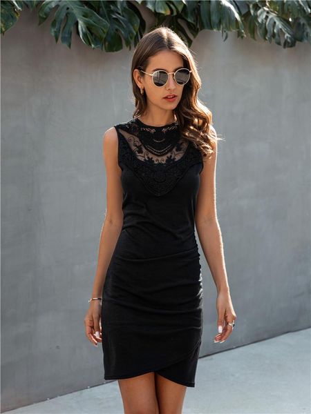 casual dresses 2021 summer elegant hollow out women dress o-neck mini sleeveless lace ladies party sundresses femme robe, Black;gray
casual dresses 2021 summer elegant hollow out women dress o-neck mini sleeveless lace ladies party sundresses femme robe, Black;gray