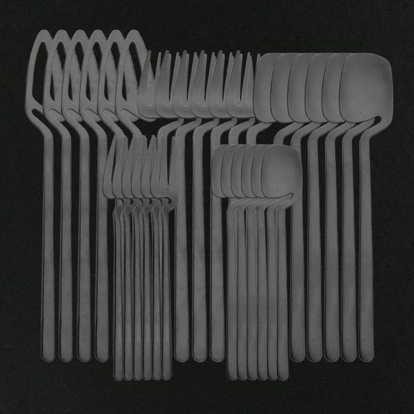 flatware sets 30pcs kitchen cutlery set mat black dinnerware knife spoon cake fruit fork 18/10 stainless steel party tableware
flatware sets 30pcs kitchen cutlery set mat black dinnerware knife spoon cake fruit fork 18/10 stainless steel party tableware