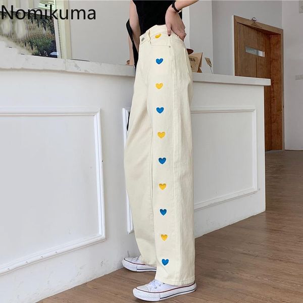 nomikuma straight loose jeans love heart embroidery casual high waist denim pants women 2021 arrival korean style pantalones women's, Blue
nomikuma straight loose jeans love heart embroidery casual high waist denim pants women 2021 arrival korean style pantalones women's, Blue