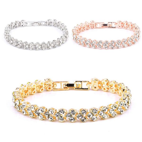 1pcs luxurious full diamond inlay bracelet concise vintage artificial crystal roman ornaments exquisite girlfriend gift charm bracelets, Golden;silver
1pcs luxurious full diamond inlay bracelet concise vintage artificial crystal roman ornaments exquisite girlfriend gift charm bracelets, Golden;silver
