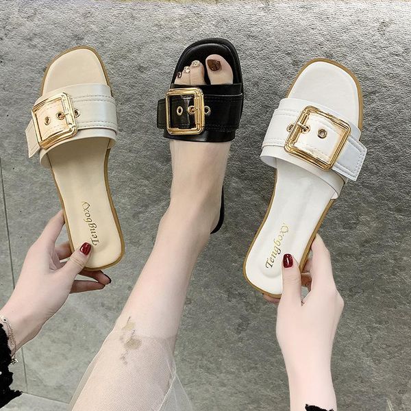 sandals 2021 slippers female summer is good with square buckle flip flops flat-bottom fashion casual wear student, Black
sandals 2021 slippers female summer is good with square buckle flip flops flat-bottom fashion casual wear student, Black