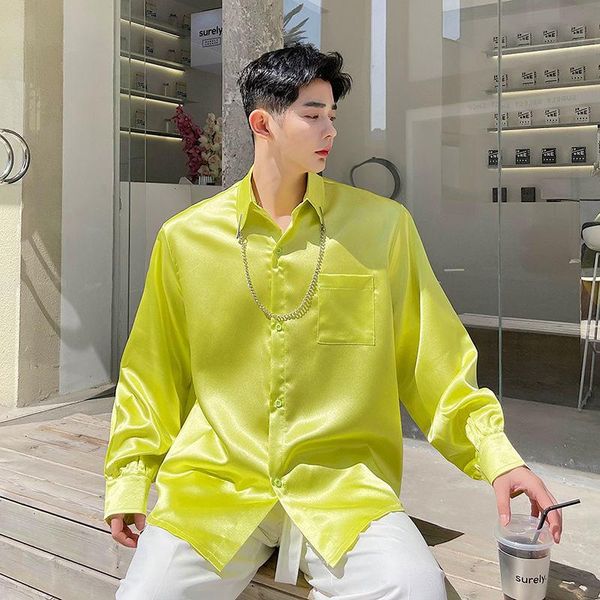men's casual shirts 2021 korean style long sleeve solid color trendy fashion camisa masculina streetwear high-quality, White;black
men's casual shirts 2021 korean style long sleeve solid color trendy fashion camisa masculina streetwear high-quality, White;black