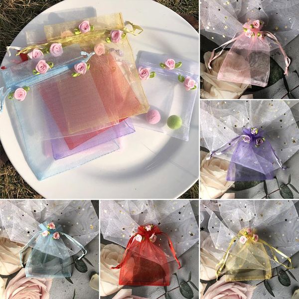 gift wrap 10pcs/set colorful candy mesh bags with flowers mulit size organza pouches storage for jewelry earring display packaging
gift wrap 10pcs/set colorful candy mesh bags with flowers mulit size organza pouches storage for jewelry earring display packaging