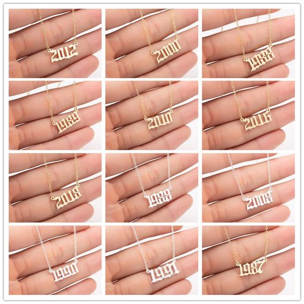 pendant necklaces year number pendants for women men gold silver color stainless steel chain necklace jewelry gift
pendant necklaces year number pendants for women men gold silver color stainless steel chain necklace jewelry gift