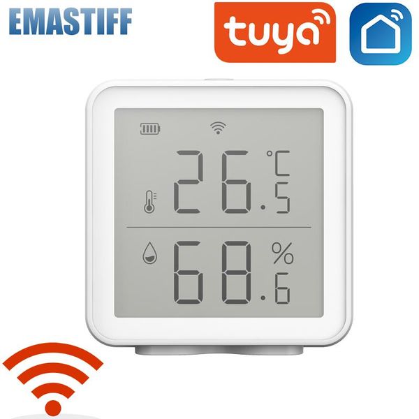 smart home control tuya wifi temperature detector and humidity sensor with led screen works assistant alexa life
smart home control tuya wifi temperature detector and humidity sensor with led screen works assistant alexa life