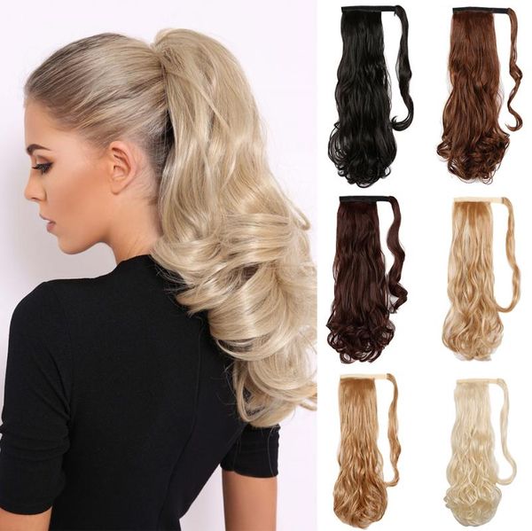 synthetic wigs lvhan hair heat resistant natural wave pony tail fake long wavy wrap around clip in ponytail, Black
synthetic wigs lvhan hair heat resistant natural wave pony tail fake long wavy wrap around clip in ponytail, Black