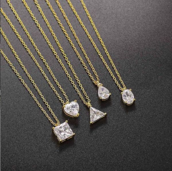 hip hop simple single zircon micro inlaid women's pendant necklace gold plated multicolor jewelry wholesale, Silver
hip hop simple single zircon micro inlaid women's pendant necklace gold plated multicolor jewelry wholesale, Silver