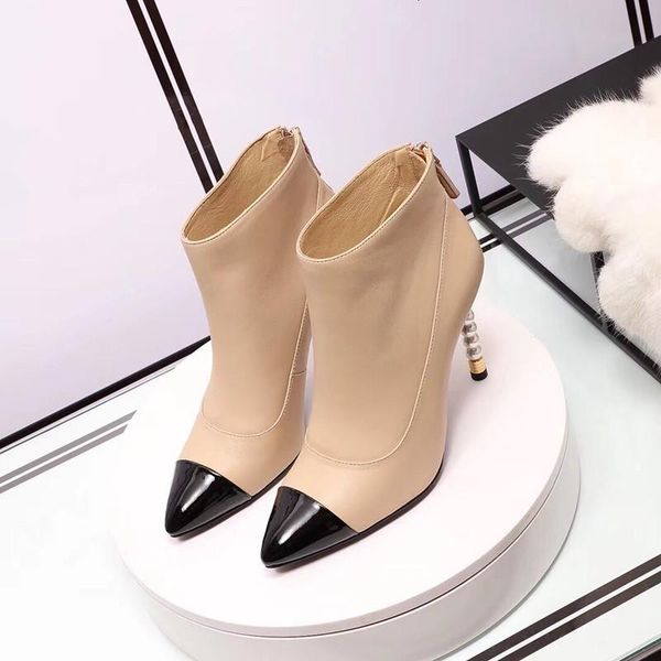 boots arrival 2021 autumn and winter pointed toe women zips crystal thin high heel genuine leather short, Black
boots arrival 2021 autumn and winter pointed toe women zips crystal thin high heel genuine leather short, Black