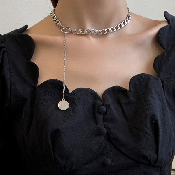 chains ingemark neo-gothic stainless steel love heart coin pendant necklace for women hip hop handsome clavicle chain grunge jewelry, Silver
chains ingemark neo-gothic stainless steel love heart coin pendant necklace for women hip hop handsome clavicle chain grunge jewelry, Silver