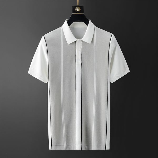 tee shirt shirt summer kintted mens luxury contrast color stripe short sleeve casual male fashion slim fit man t-shirts, White;black
tee shirt shirt summer kintted mens luxury contrast color stripe short sleeve casual male fashion slim fit man t-shirts, White;black