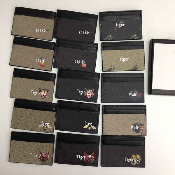 men designers card holder animal pattern mini wallet canvas leather black snake tiger bee credit cards holders women short purse, Brown;gray
men designers card holder animal pattern mini wallet canvas leather black snake tiger bee credit cards holders women short purse, Brown;gray
