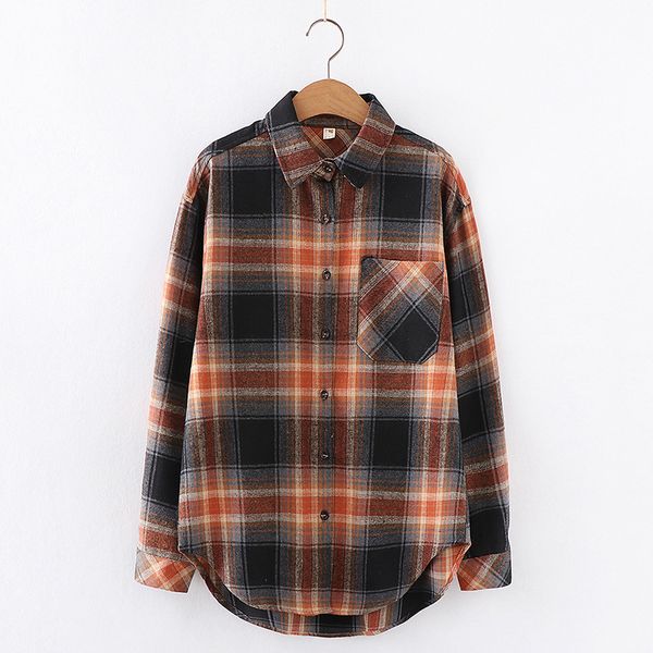 hsa women blouses plaid shirt plus size casual long sleeve print blouse turn-down collar loose female stylish blusas 210417, White
hsa women blouses plaid shirt plus size casual long sleeve print blouse turn-down collar loose female stylish blusas 210417, White