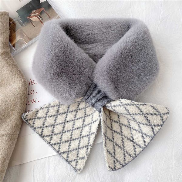korean winter cross grid thick knit warm scarve snood women windproof fake collar faux rabbit fur neck guard plush scarf q87 h0923, Silver
korean winter cross grid thick knit warm scarve snood women windproof fake collar faux rabbit fur neck guard plush scarf q87 h0923, Silver