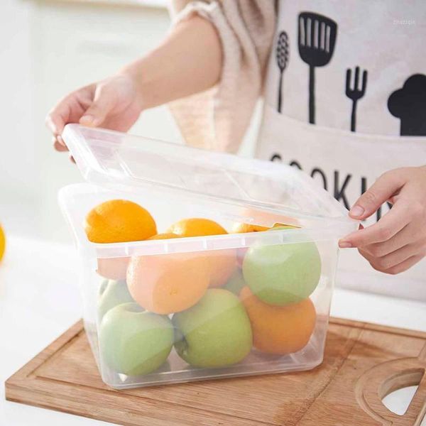 storage bottles & jars 1pc clear fridge containers plastic vegetables fruit preservation sealed box large cereal container