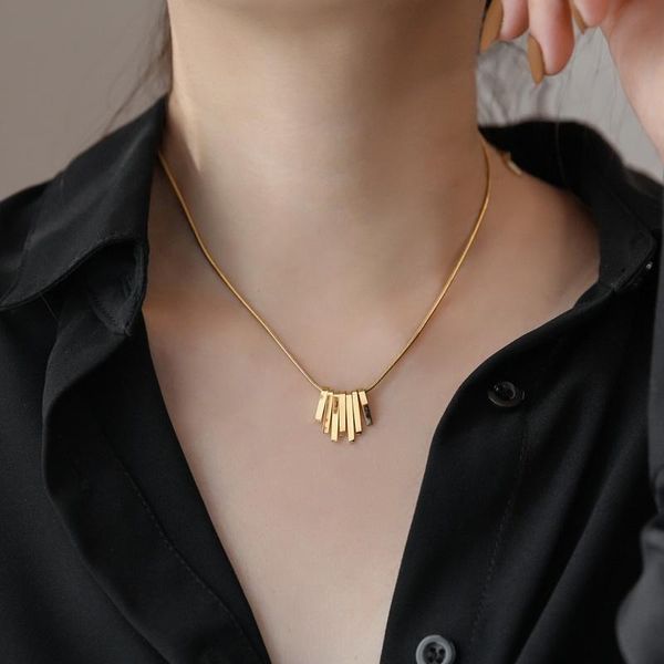 pendant necklaces not turn color trendy stainless steel fan-shaped tassel necklace female summer clavicle chain light luxury design accessor, Silver
pendant necklaces not turn color trendy stainless steel fan-shaped tassel necklace female summer clavicle chain light luxury design accessor, Silver
