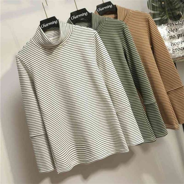 1casual loose turtleneck striped pullovers female basic sweater for women winter jumper lady's pull femme 210514, White;black
1casual loose turtleneck striped pullovers female basic sweater for women winter jumper lady's pull femme 210514, White;black
