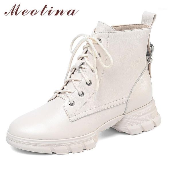 boots meotina winter ankle women natural genuine leather thick heel short buckle zipper round toe shoes lady fall size 391, Black
boots meotina winter ankle women natural genuine leather thick heel short buckle zipper round toe shoes lady fall size 391, Black
