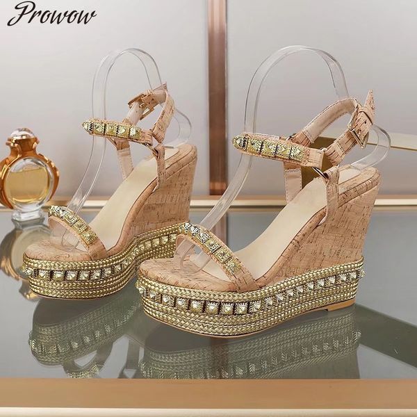 70% off wholesale flip-flops prowow shoes woman lady wedge high heel sandals 6 12 cm genuine leather catwalk women shoes, Black
70% off wholesale flip-flops prowow shoes woman lady wedge high heel sandals 6 12 cm genuine leather catwalk women shoes, Black